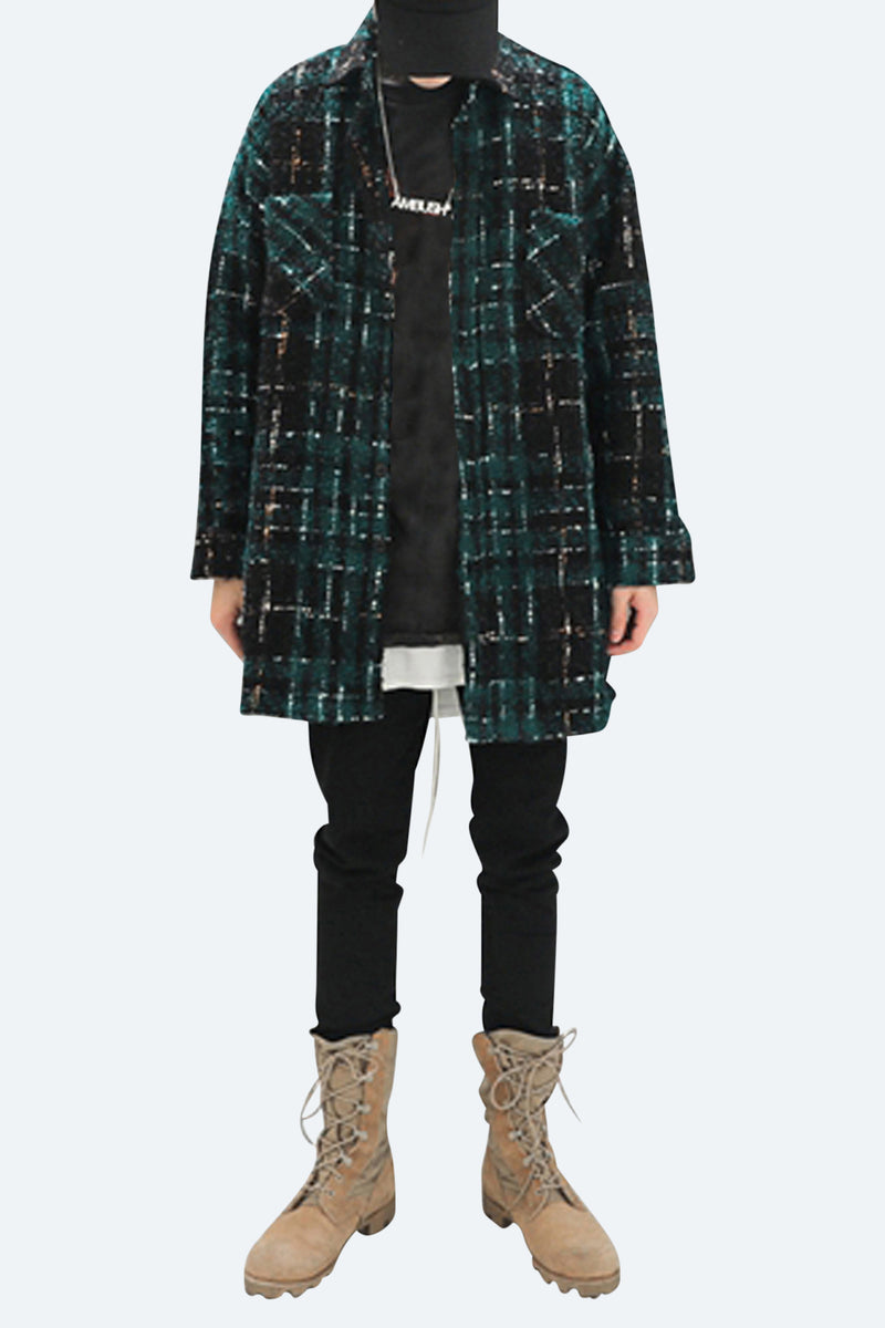 EXTENDED LOOSE-WOVEN CHECK FLANNEL