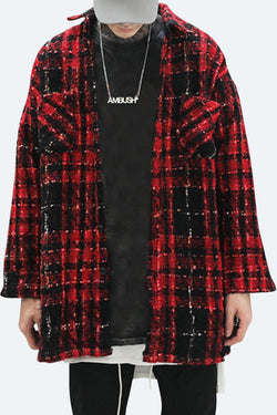 EXTENDED LOOSE-WOVEN CHECK FLANNEL